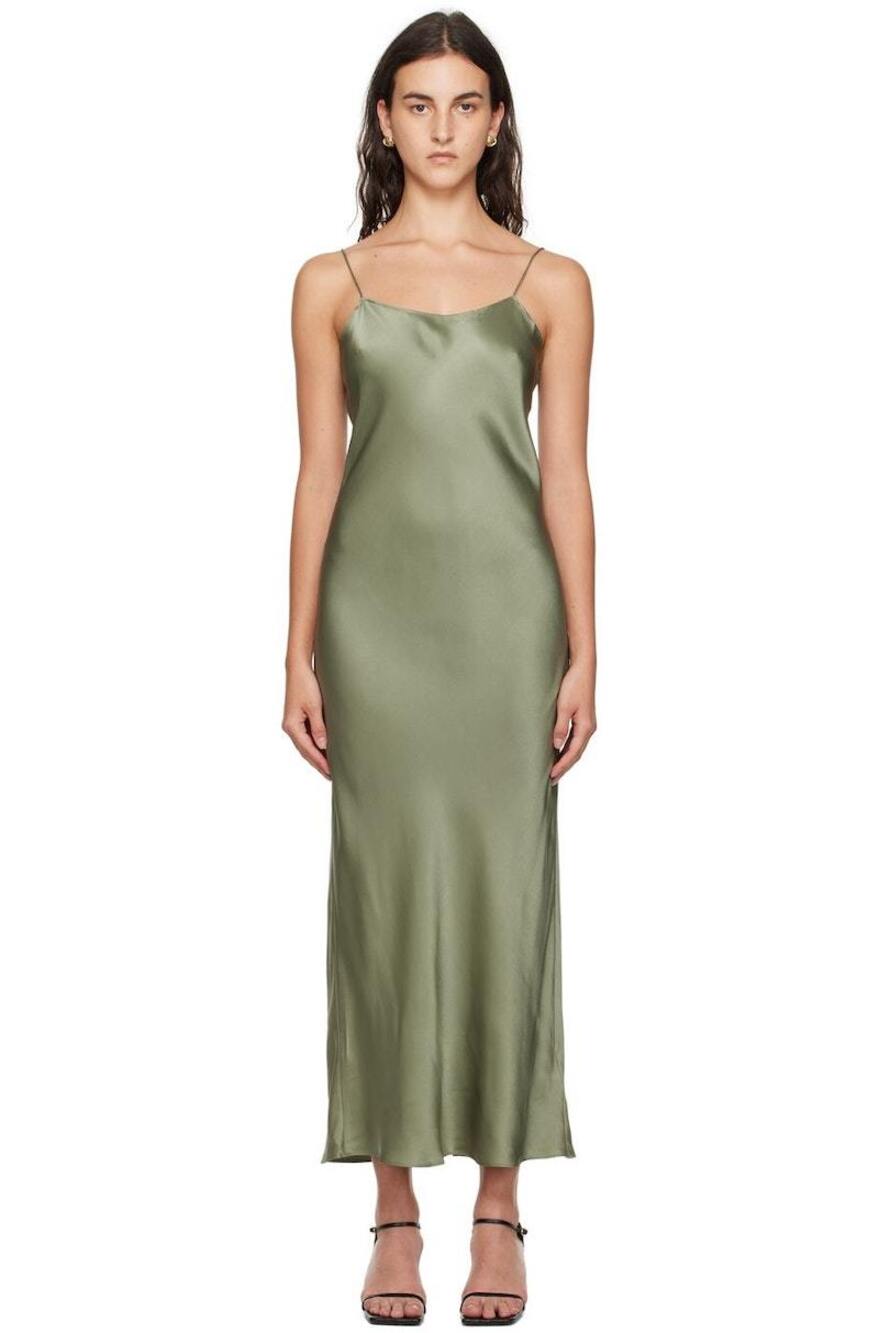NWT Anine Bing Chloe Maxi Dress Green Size Medium